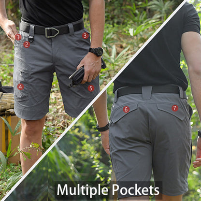 🔥【S-6XL】Pantalones cortos tácticos impermeables para exteriores para hombre❤️ (40-105 kg)