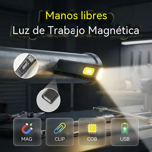 Luz de trabajo magnética manos libres【Compra 1 y llévate 1 gratis】