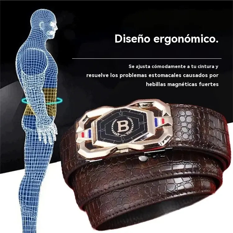 🔥【50%OFF】Nuevo cinturón de cuero genuino para hombre con hebilla automática
