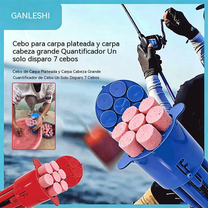 🎣 Dispensador de cebo para pesca. El cebo se dosifica con precisión en cantidades medidas y se comprime hasta obtener una forma uniforme y compacta.