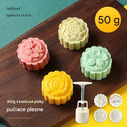 【1 forma so 4 kvetinkami】✨😍Sada foriem na ručné lisovanie cesta, kreatívne formy na pečenie