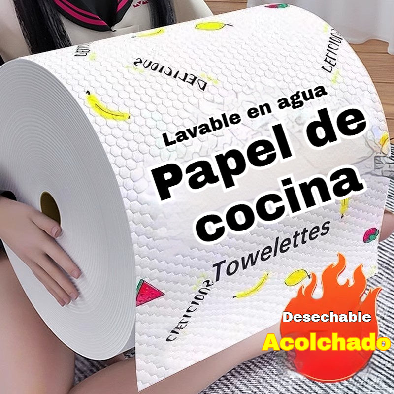 🔥【120 comprimidos】Rollo de paño de limpieza de microfibra reutilizable