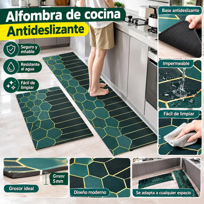 【40*60+40*120cm】Alfombras y moquetas universales para cocina y baño duraderas y resistentes a la suciedad