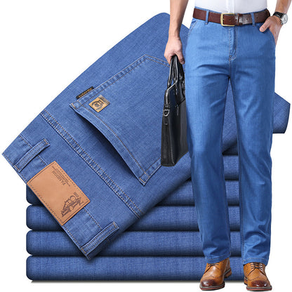 👖 【60-110KG】Jeans de hombre, sencillos, casuales, versátiles, tallas grandes