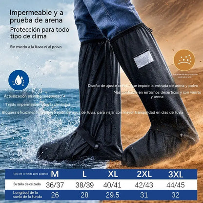 ☔ Protecție Supremă împotriva Ploii! Huse Înalte Impermeabile pentru Încălțăminte (Inălțime 40 cm)! Talpă Anti-Alunecare Grosă · PVC Rezistent