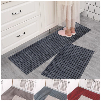 💥(40*60cm+40*120cm) Alfombrilla de cocina con rayas antideslizante que absorbe el agua y el aceite