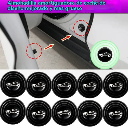 【20 pieza】Almohadillas universales amortiguadoras para puertas de coche, almohadillas elásticas de silicona anticolisión.
