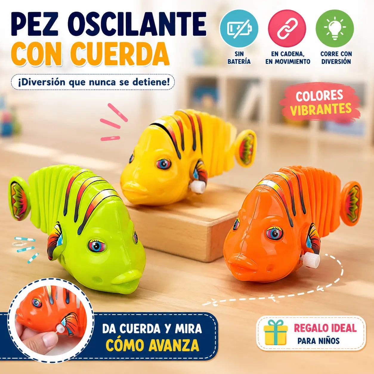 【6 piezas】🐟 Juguetes creativos para niños