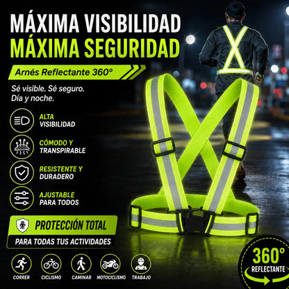 【🔥2 piezas 26 euros】Chaleco reflectante de alta visibilidad, ajustable, con bolsillos, equipamiento seguro para correr.