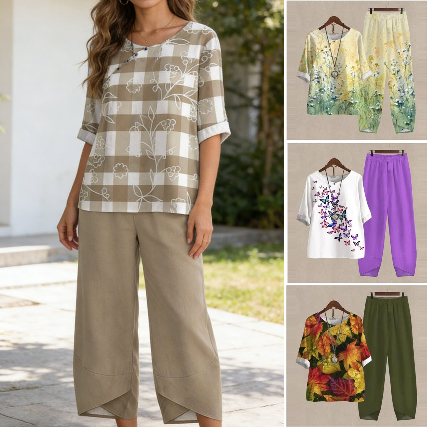 50%OFF🔥Traje de dos piezas 2026 con nuevos tops y pantalones estampados