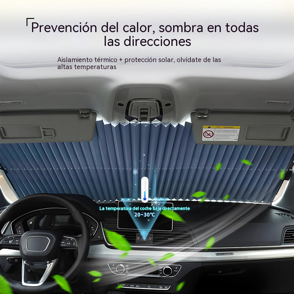 【46 cm】 Parasol y cortina aislante térmica para parabrisas General Motors, ajustable