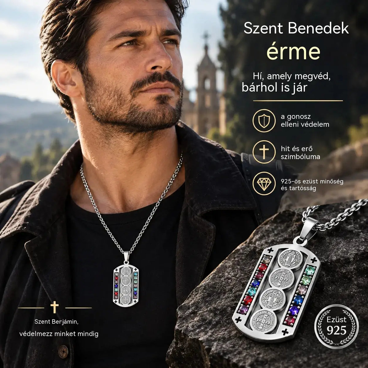 ⏰ Colgante protector para hombre