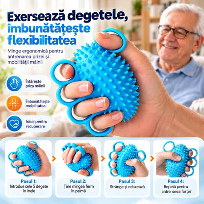 🖐️ Pelota de Masaje para la Mano de 5 Dedos | Entrenador de Fuerza y Flexibilidad para Dedos y Manos