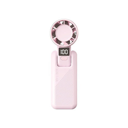 🥰 【Compra 1 y llévate 1 gratis】💦🌬️ Mini ventilador portátil plegable con pantalla digital USB de 100 velocidades