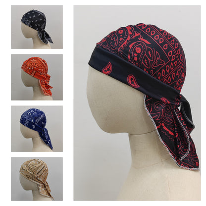 🏝【Paquete de gran valor – 5 piezas】Elegante sombrero/pañuelo para la cabeza de estilo retro hecho de seda transpirable