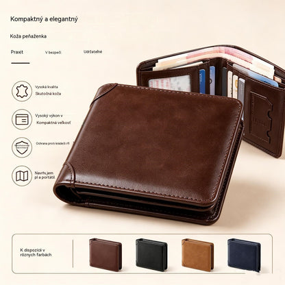 👝✨ Nová pánska peňaženka z pravej kože s ochranou proti krádeži