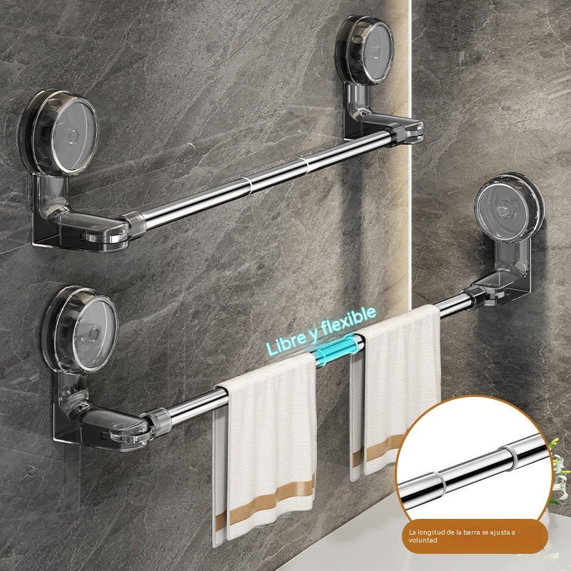 🧼 🔧 ¡50% DE DESCUENTO! Toallero retráctil sin taladros: instalación rápida, espacio ajustable y agarre en superficies lisas 🚿