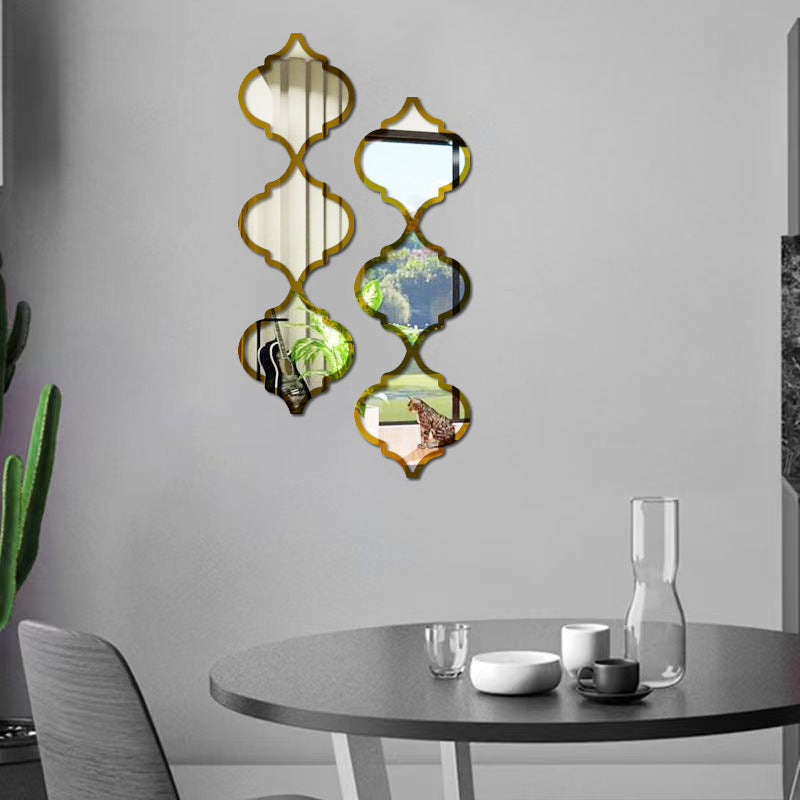 🔥50% de descuento por tiempo limitado🔥9 pegatinas de pared de rombos de espejo acrílico 3D