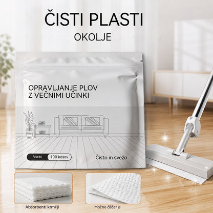 100 antibakterijskih in dezodorirajočih večnamenskih čistilnih tablet | Primerno za parket, laminat, ploščice in stene avtodomov