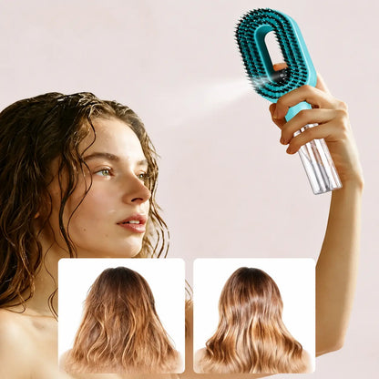 30%OFF🔥Un peine con función de pulverización de un solo botón para evitar eficazmente que el cabello se enrede.