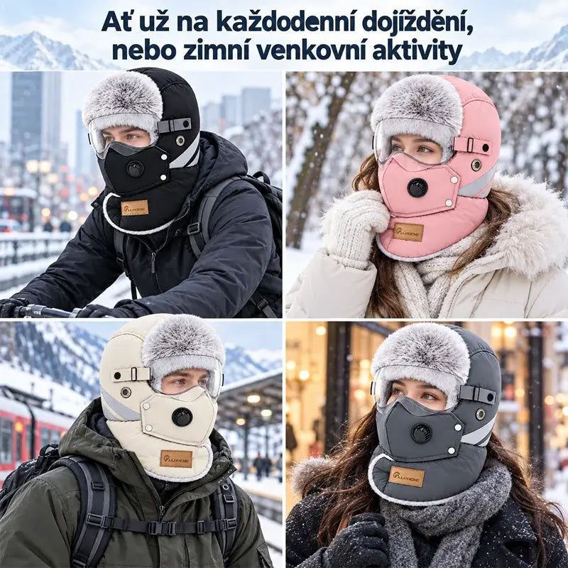 🧢👍Zateplená cyklistická čepice do chladného počasí – větruodolná, s ochranou uší