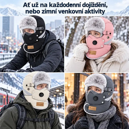 🧢👍Zateplená cyklistická čepice do chladného počasí – větruodolná, s ochranou uší