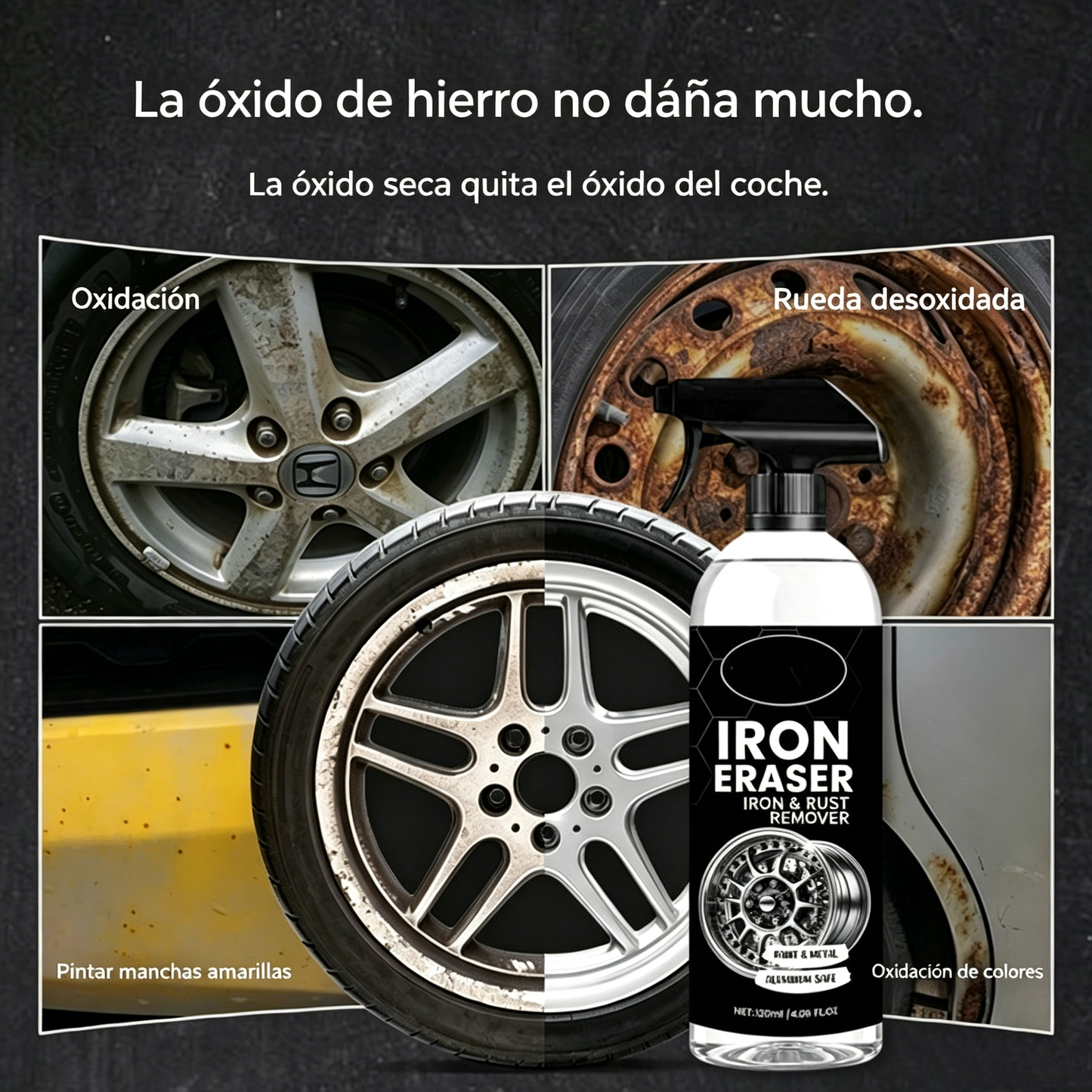 Limpiador profesional de óxido y hierro para automóviles