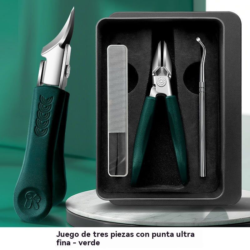 🔥【50%OFF】🔥 Cortaúñas antisalpicaduras con borde inclinado de 25° (juego de 3 piezas)