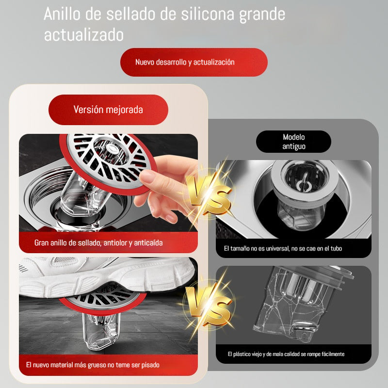 🥰【Compra 2 y llévate 2 gratis】👍Desagüe universal de gran diámetro para cocina y baño, a prueba de olores.🚿✨