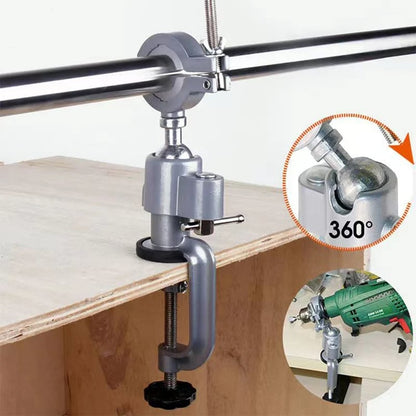 👍【Rotación ajustable de 360°】🧰Soporte universal para fijar el taladro/amoladora angular en la mesa
