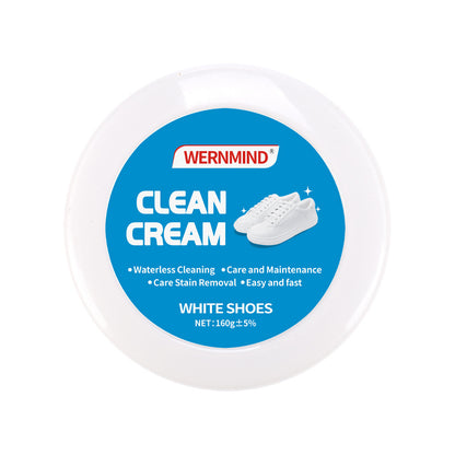 🔥🎁Crema limpiadora sin agua para zapatos blancos con esponja