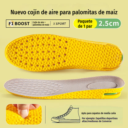 💥【Compra uno y llévate otro gratis】2 pares 👟Plantillas cómodas con cojín de aire y efecto de aumento de estatura 📈