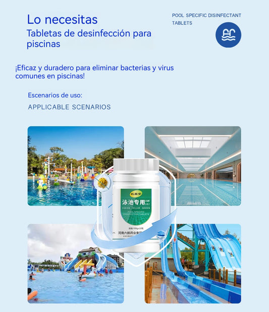 💦🏊‍♂️Pastillas purificadoras de agua para piscinas: consigue fácilmente agua cristalina en tu piscina en tan solo unas horas ！