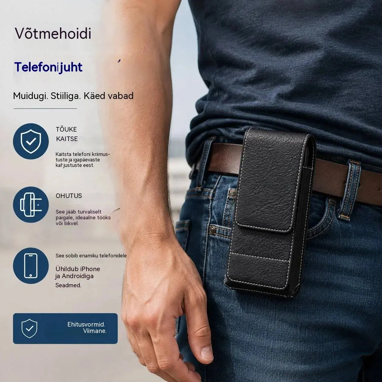 🔥 Vööklambriga mobiiltelefoniümbris – magnetilise sulguriga, vastupidav ja kaardipesaga
