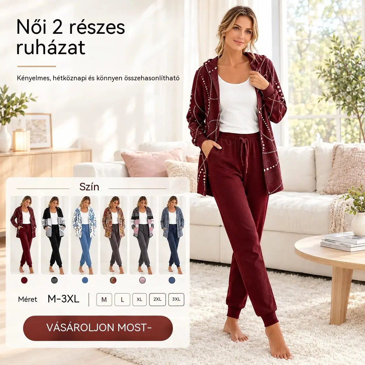 【S-3XL】💃 💖 Új, 2026-os otthoni szett – egyszerű és elegáns.