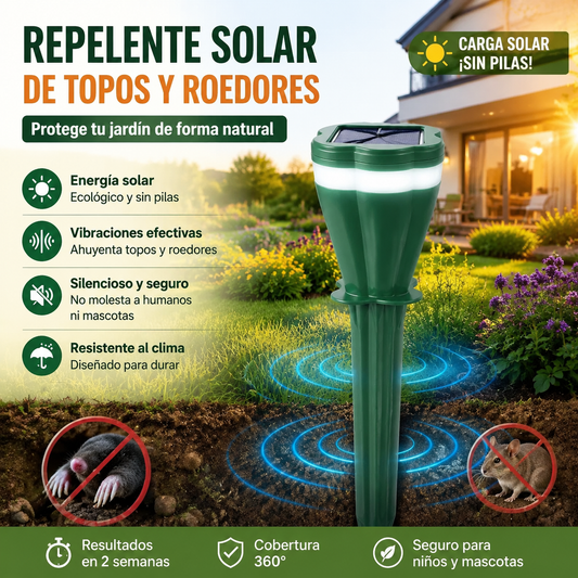 ☘️Producto en oferta - 50% de descuento ☘️ Repelente de animales solar e impermeable