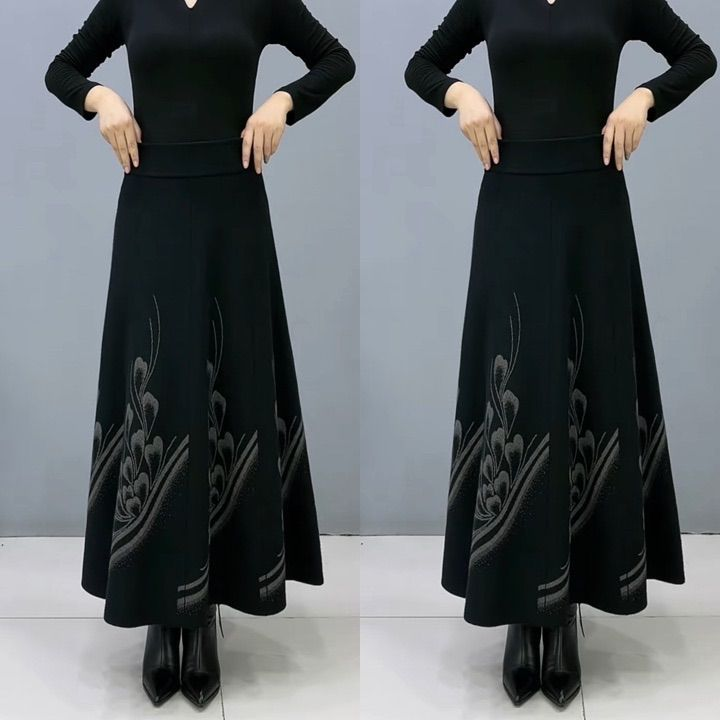🔥【50%OFF】👗🎀【S-3XL】Őszi és téli vastagított gyapjúszoknya, divatos és sokoldalú