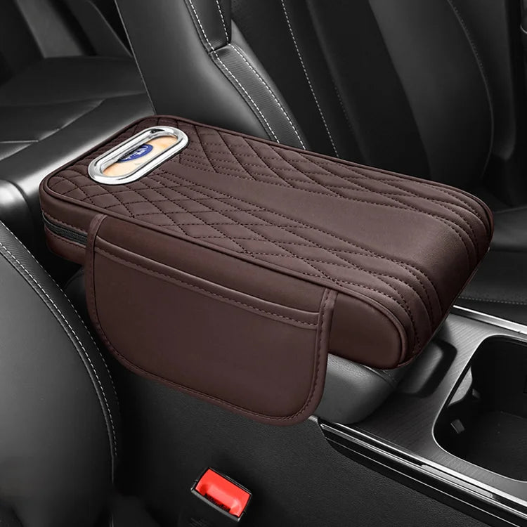 Caja de almacenamiento multifuncional para coche 3 en 1 de piel.
