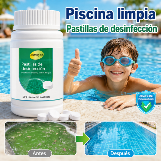 🔥【Compra 1, llévate 1 gratis】🏊‍♀️💧Pastillas limpiadoras para piscinas para un agua clara y transparente.
