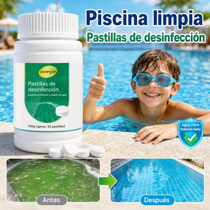 🔥【Compra 1, llévate 1 gratis】🏊‍♀️💧Pastillas limpiadoras para piscinas para un agua clara y transparente.
