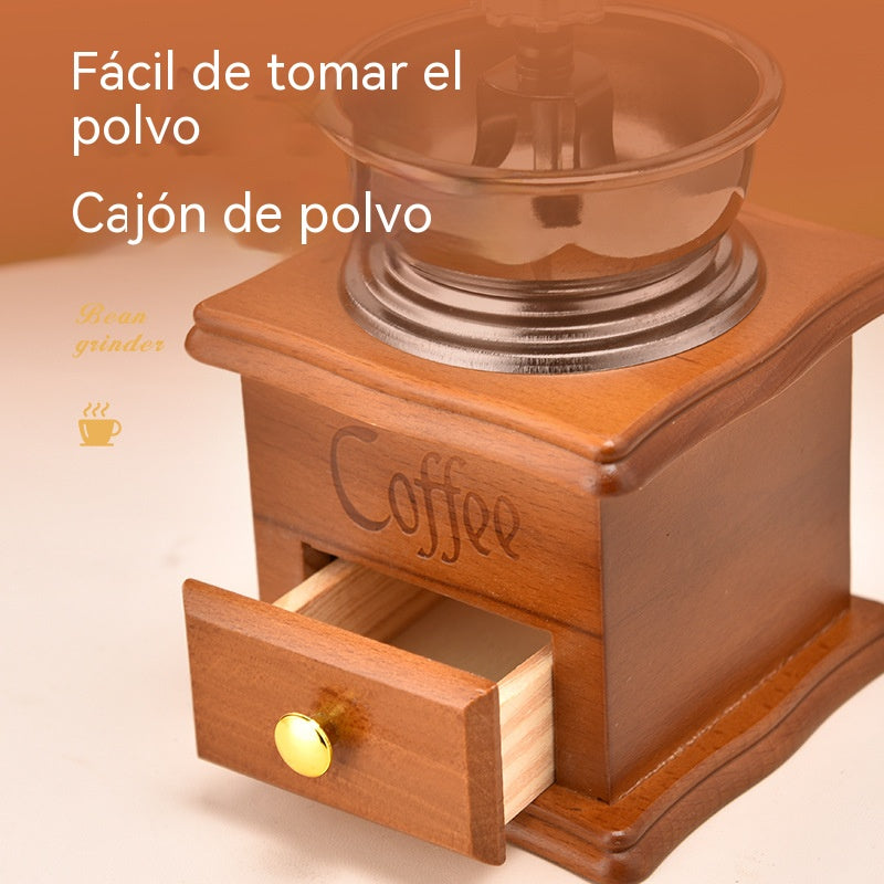 💥💥Mini molinillo de café retro de manivela para el hogar