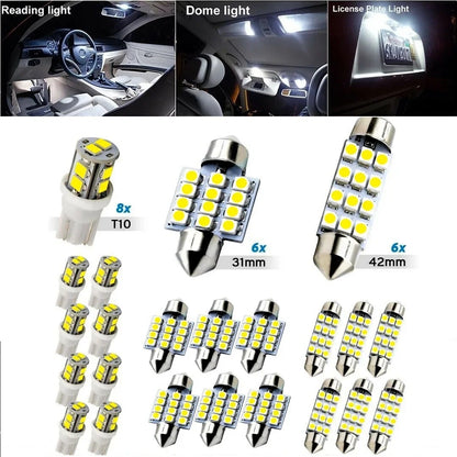 👍👍 1 juego de 20 piezas: paquete de 20 luces LED para coche (común a todos los modelos)