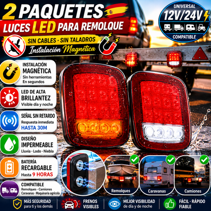 （2 paquetes）🚦【Universal 12V/24V】🚦 Luces LED para remolque de coche