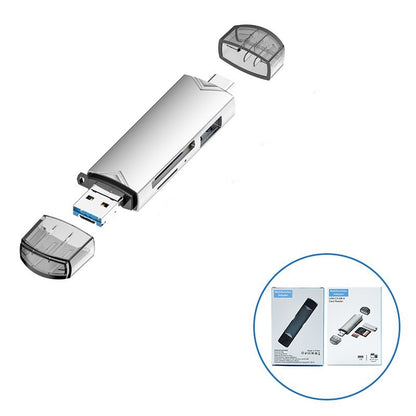 🔥Lector de tarjetas USB multifuncional 6 en 1 de alta velocidad, universal para teléfonos móviles, computadoras, cámaras OTG, discos SD/TF/U, transmisión 5G, interfaz Android tipo c, plug and play