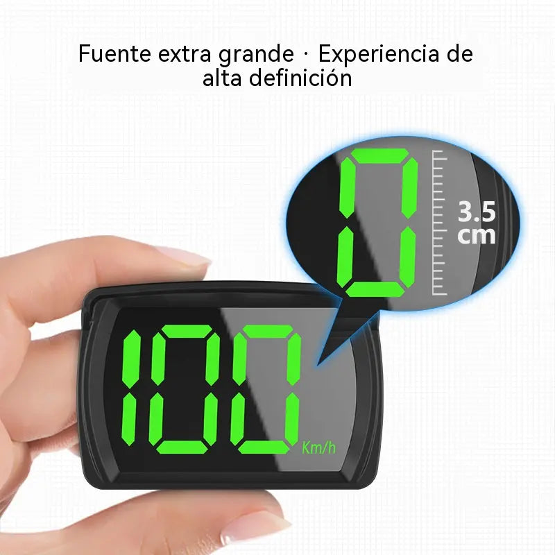 Velocímetro GPS inteligente para vehículos con encendido automático; pantalla LED de alta definición con funcionalidad USB plug-and-play; proyección digital*.
