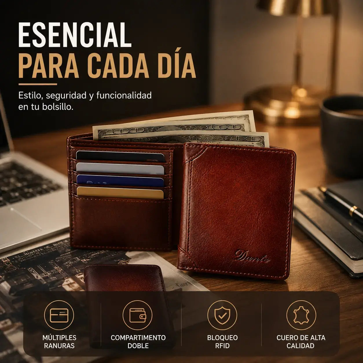 30%OFF👝✨ Nueva cartera antirrobo de cuero genuino para hombre