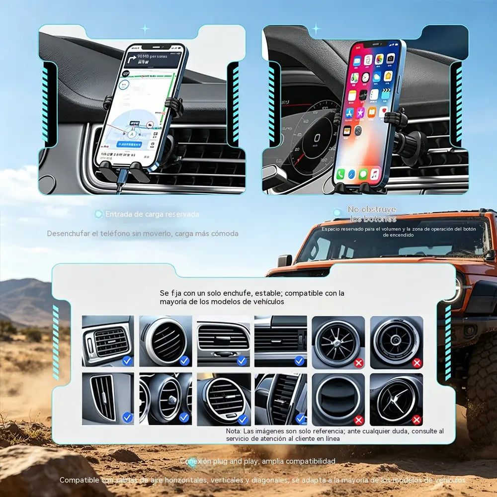 🎉 Soporte universal creativo para teléfono en el coche