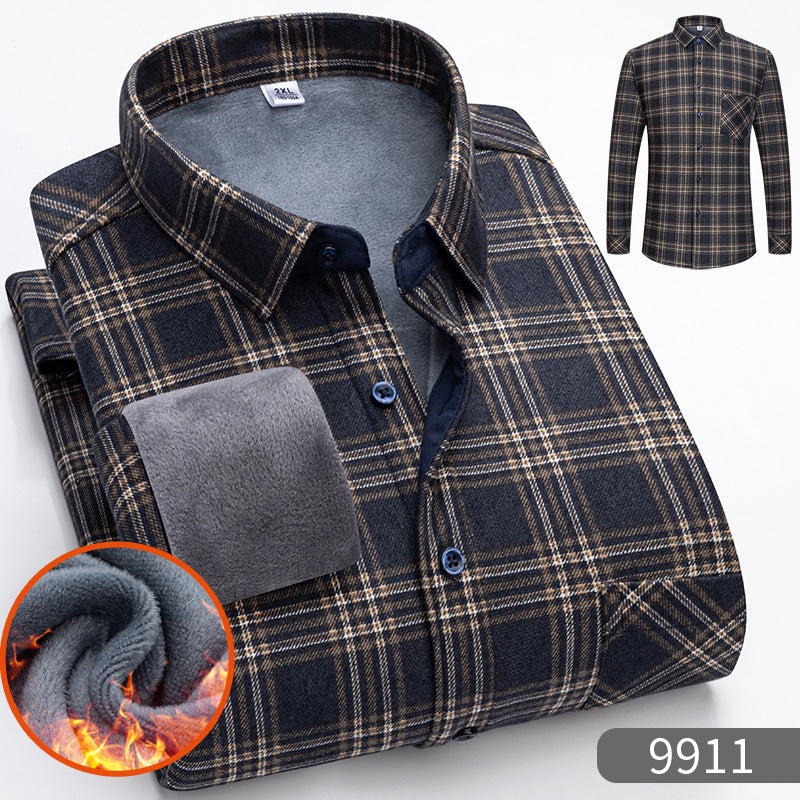 ⏳✨【Poloviční cena】1 kus: 670 Kč 👔【L-5XL】Teplá společenská košile s dlouhým rukávem