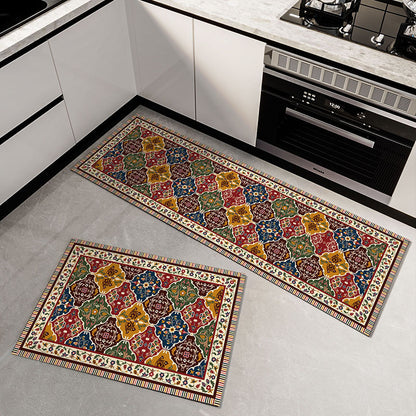 【40x60 + 40x120 cm】Alfombra de suelo antideslizante, resistente a las manchas y altamente absorbente.
