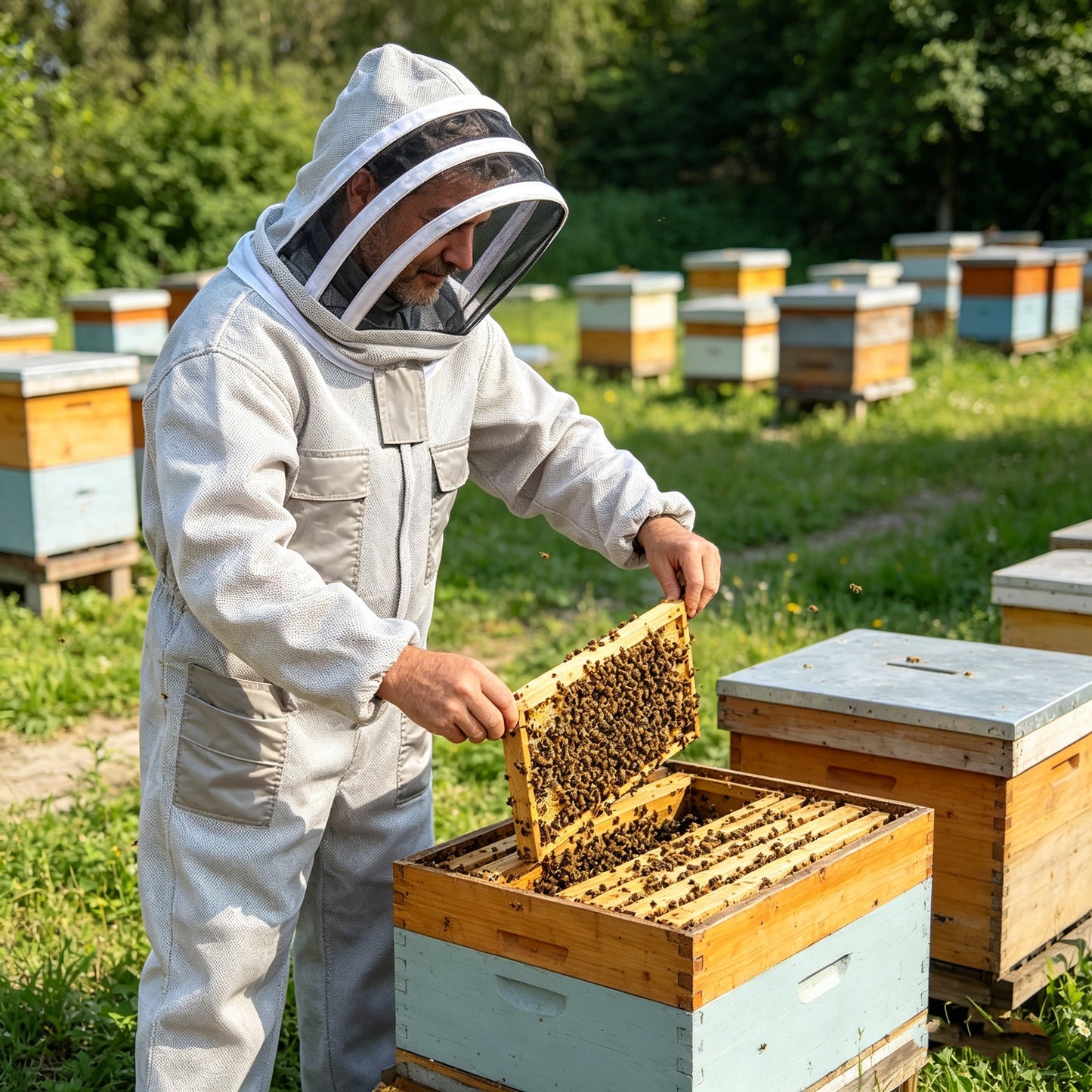【M-2XL】🐝Mono de abeja confeccionado en malla de algodón 3D